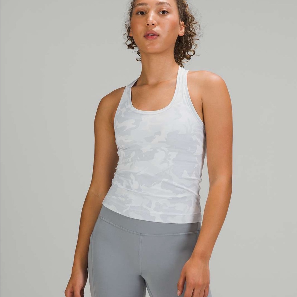 white cami lululemon nulu tank top